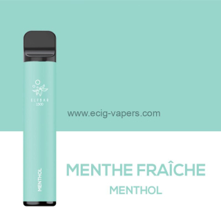 Elf Bar 1500 puff/0mg Menthol/ Menthe Fraiche